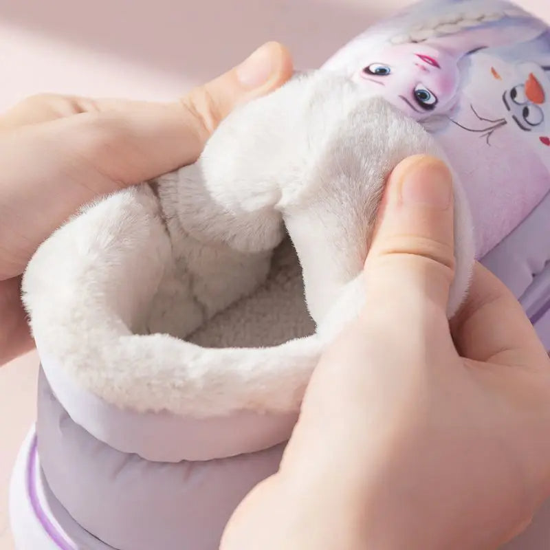 Frozen Elsa And Olaf Cozy Slip On Slippers