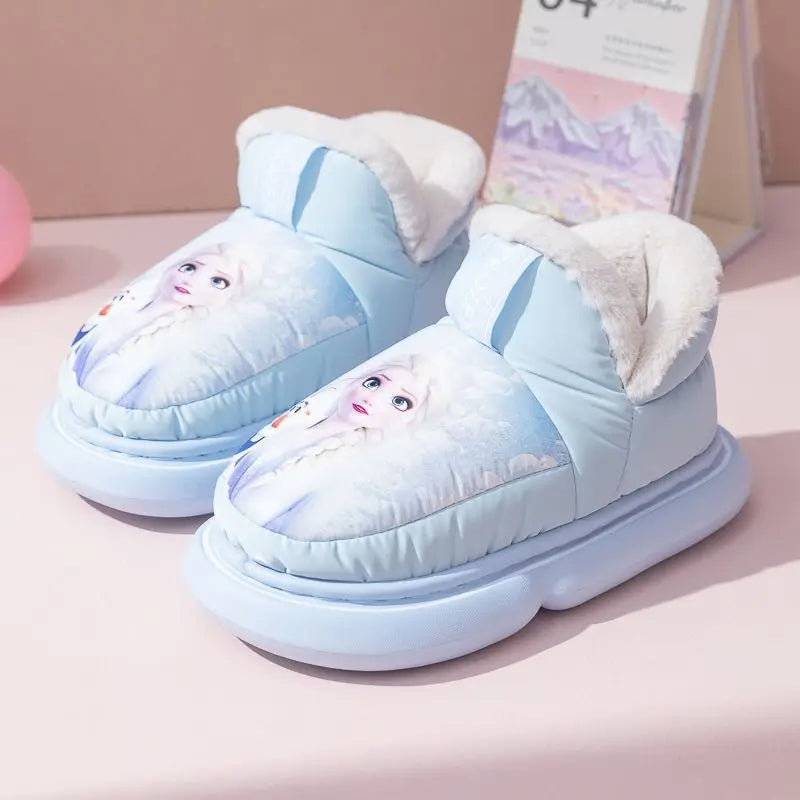 Frozen Elsa And Olaf Cozy Slip On Slippers