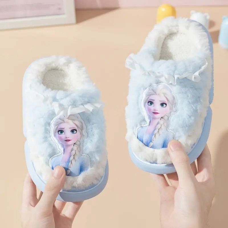Ciepłe kapcie domowe Frozen Elsa