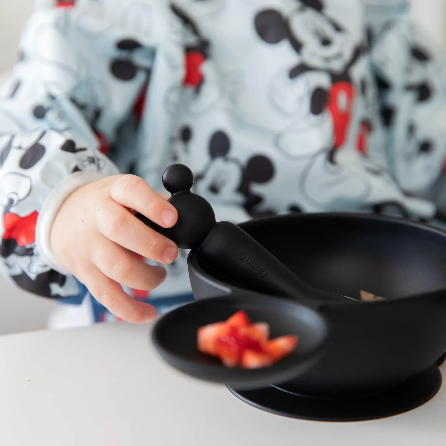Siliconen eerste voedingsset: Mickey Mouse Classic Black