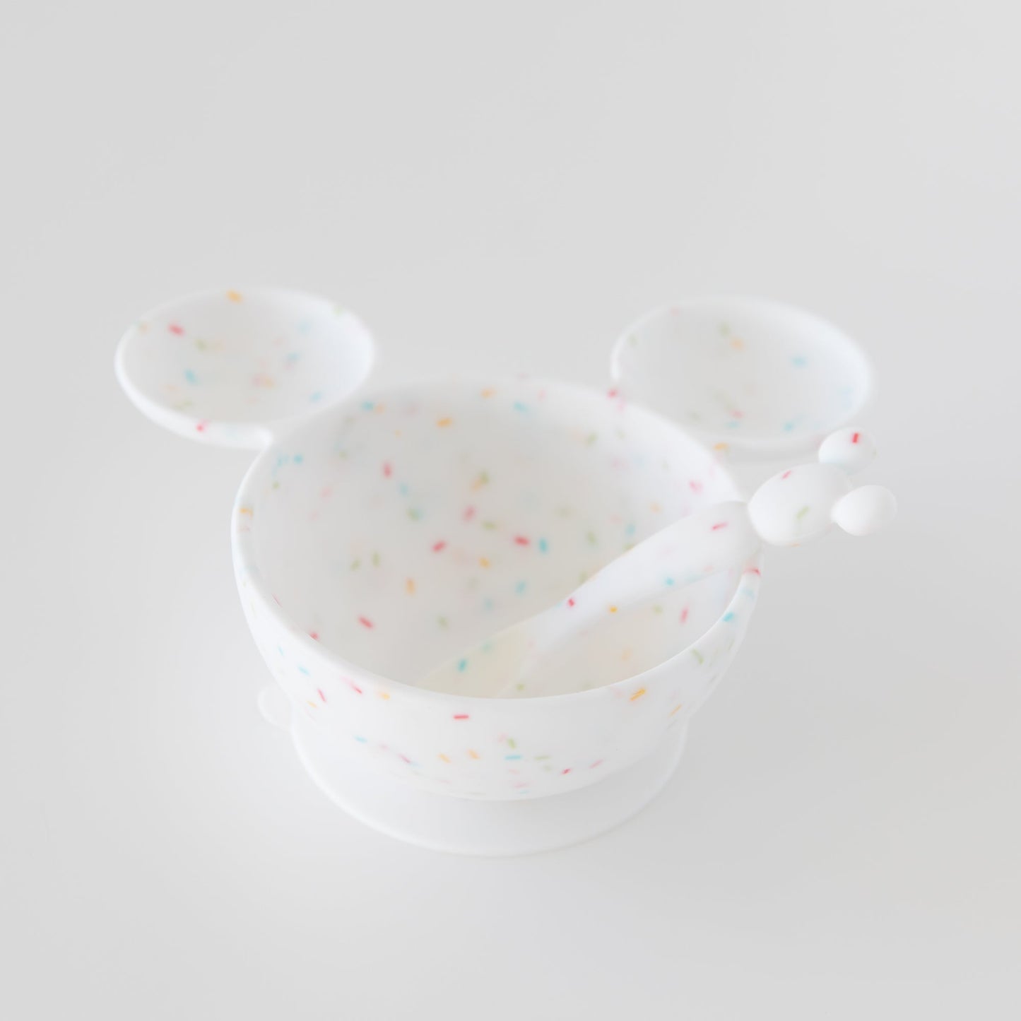 Siliconen eerste voedingsset: Mickey Mouse Vanilla Sprinkle