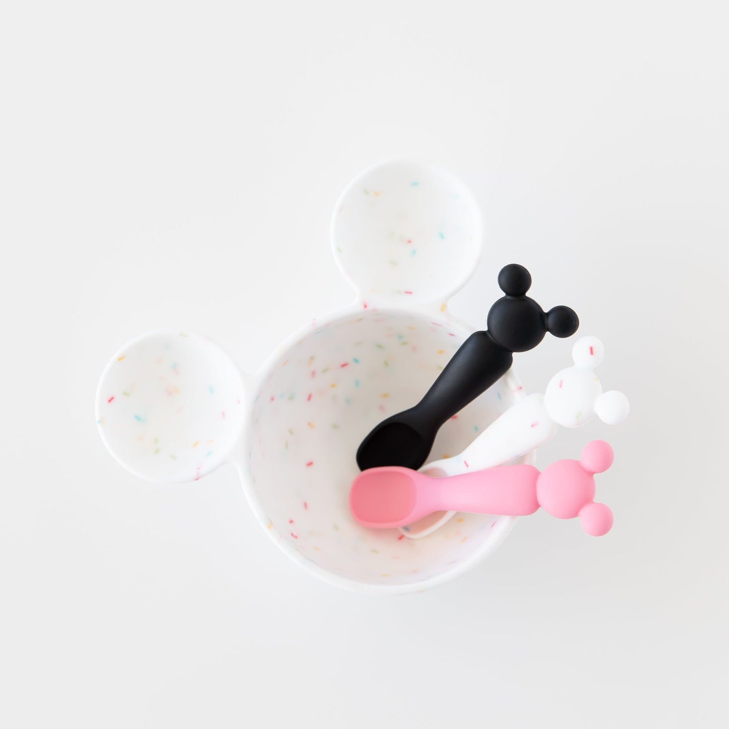 Siliconen eerste voedingsset: Mickey Mouse Vanilla Sprinkle