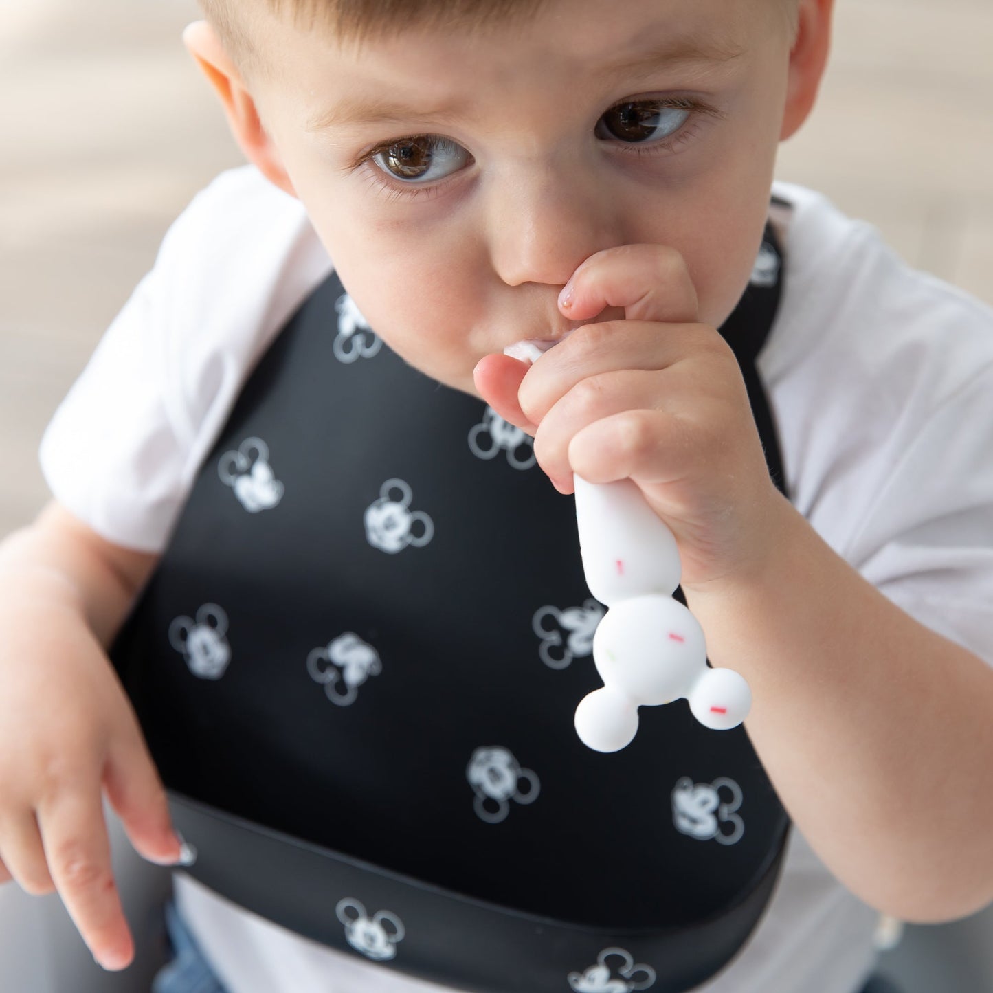 Siliconen eerste voedingsset: Mickey Mouse Vanilla Sprinkle