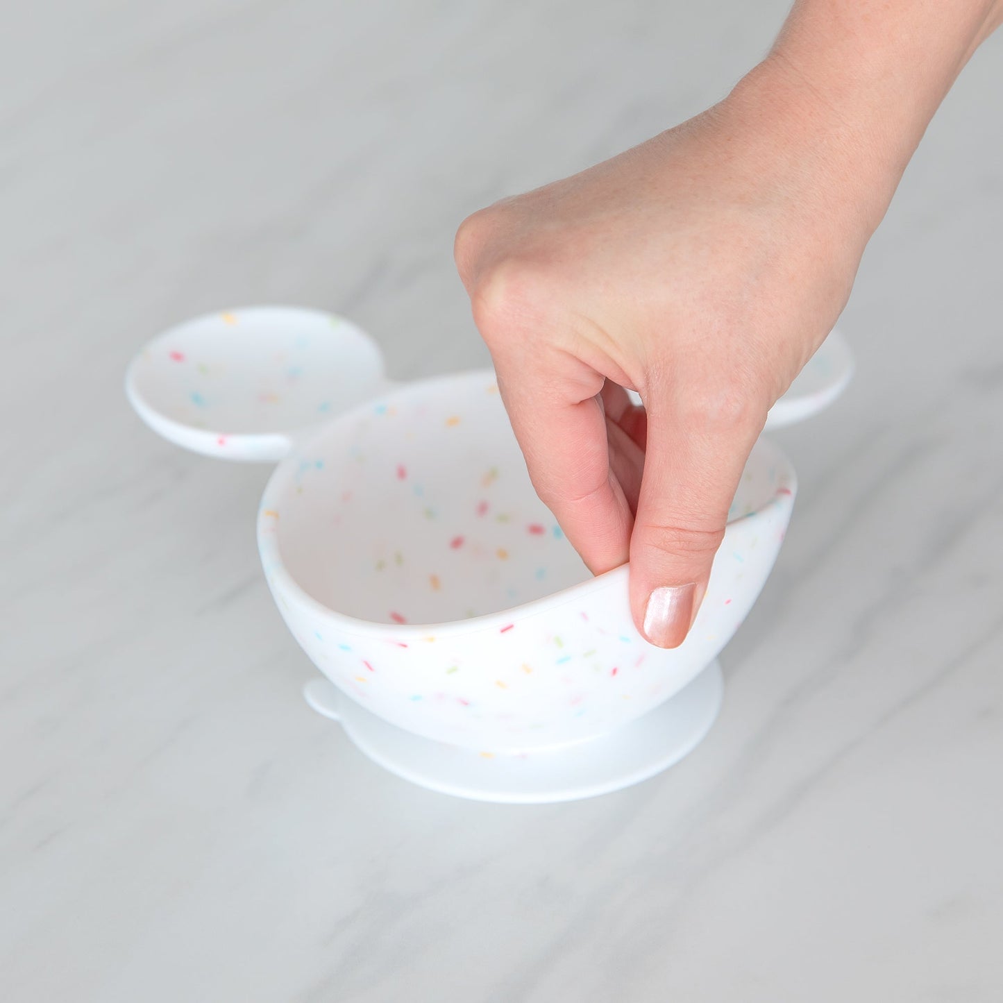 Siliconen eerste voedingsset: Mickey Mouse Vanilla Sprinkle