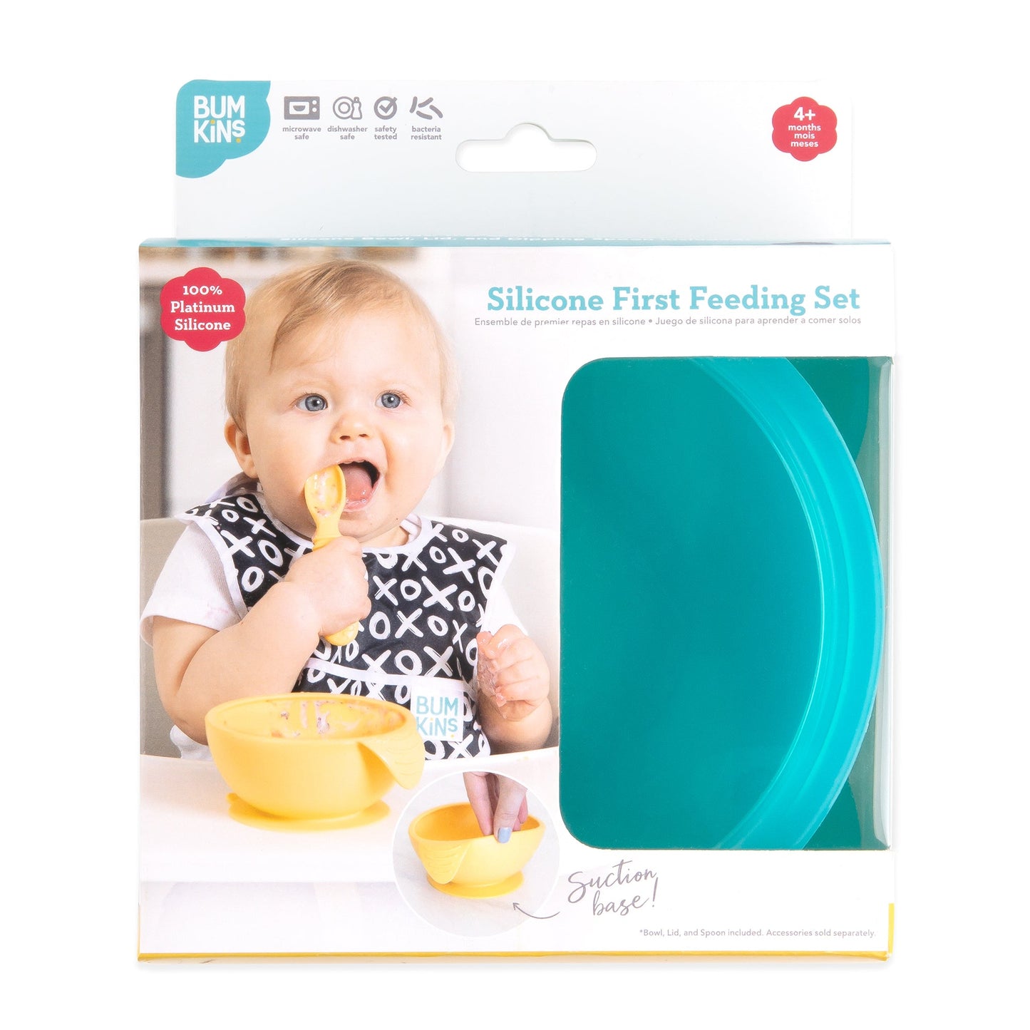 Siliconen eerste voedingsset: Blue Jelly