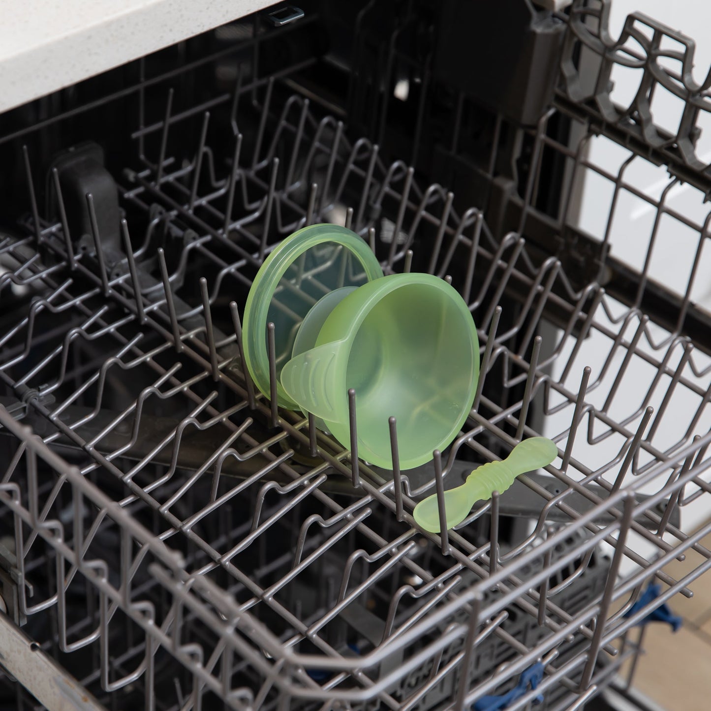 Siliconen eerste voedingsset: Groene Jelly