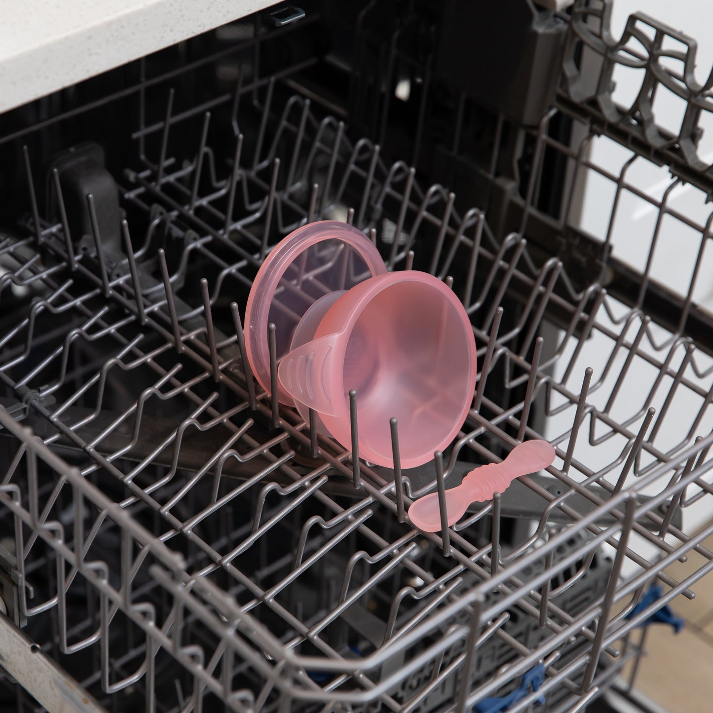 Siliconen eerste voedingsset: Roze Jelly