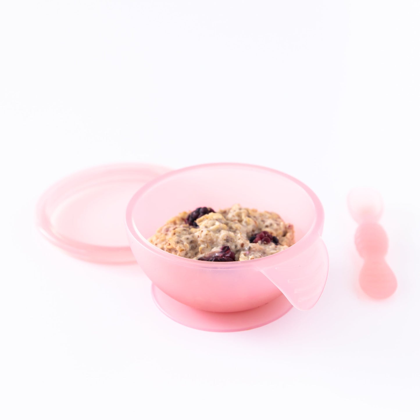 Siliconen eerste voedingsset: Roze Jelly