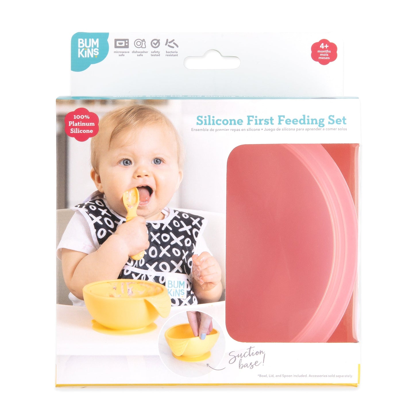 Siliconen eerste voedingsset: Roze Jelly