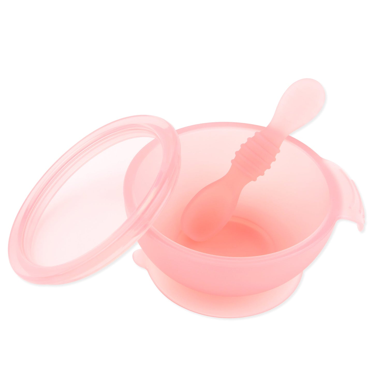 Siliconen eerste voedingsset: Roze Jelly