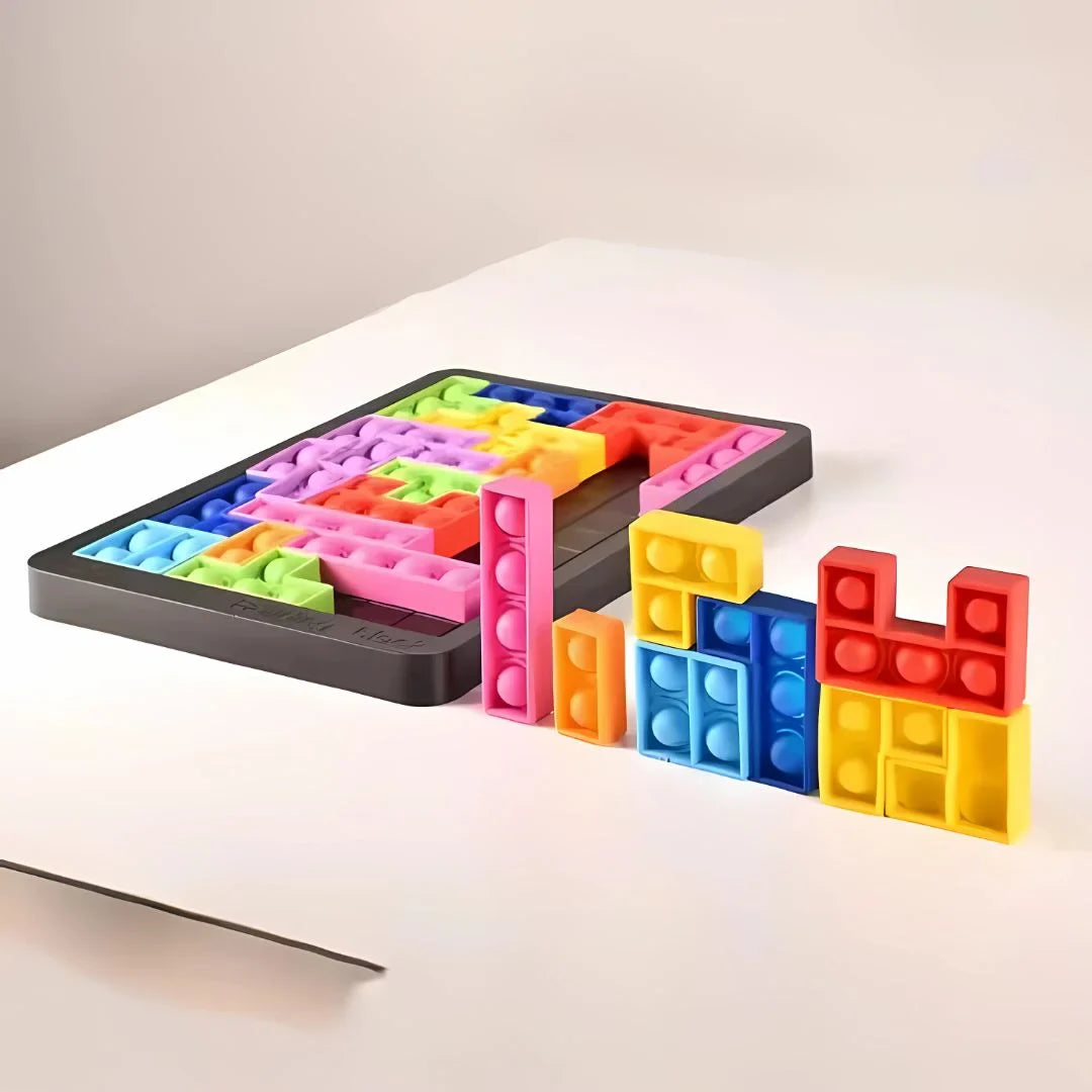 FidgeTrix – Tetris-Stil Puzzle Sensorik Spielzeug für Kinder ab 3 Jahren