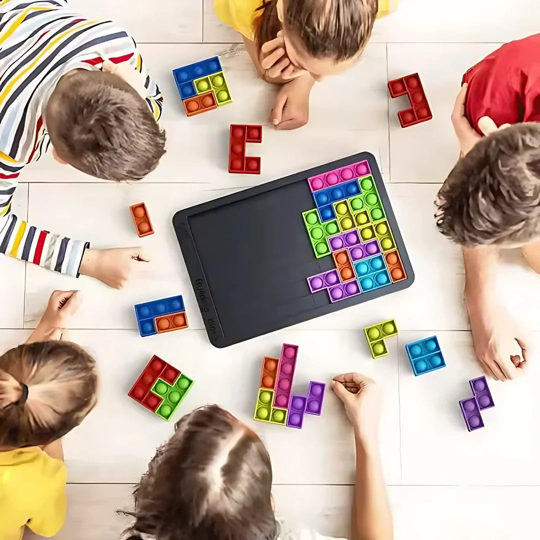 FidgeTrix – Tetris-Stil Puzzle Sensorik Spielzeug für Kinder ab 3 Jahren