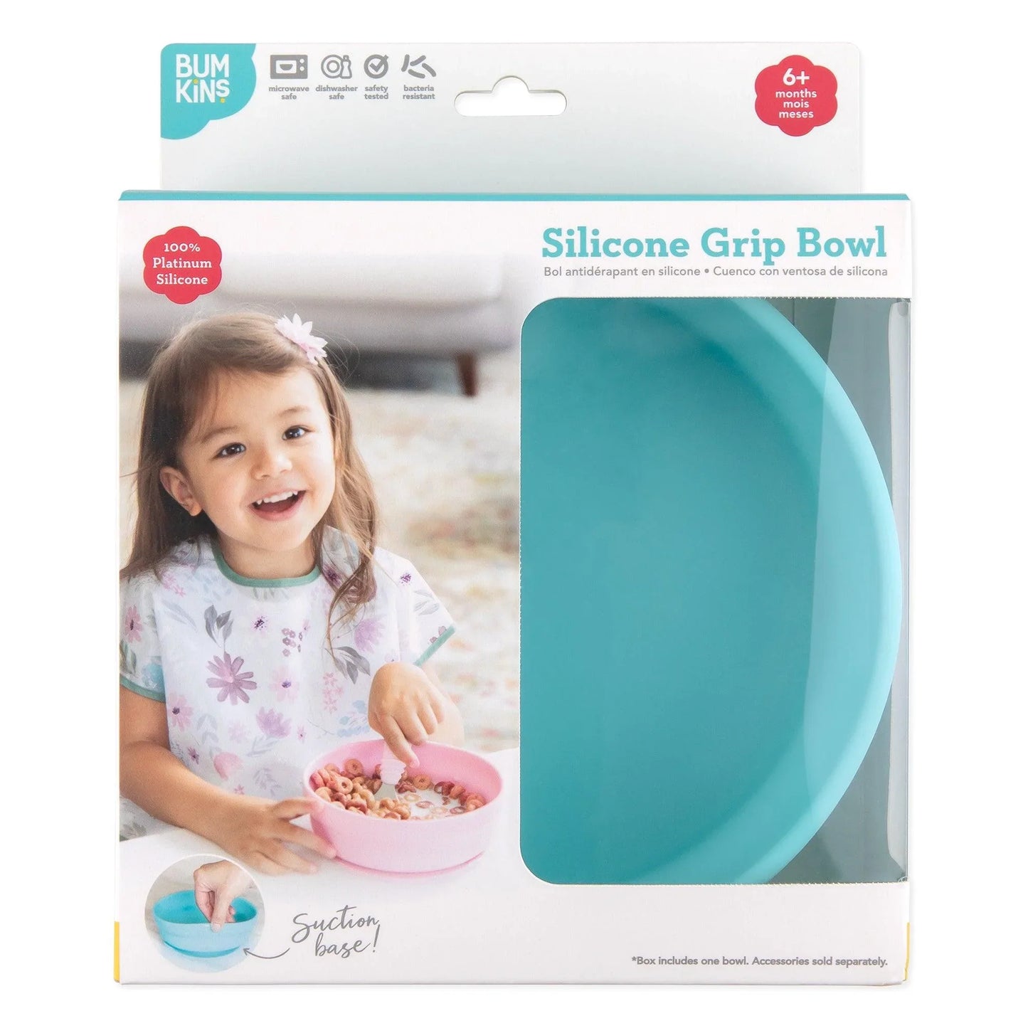 Siliconen grip kom: blauw