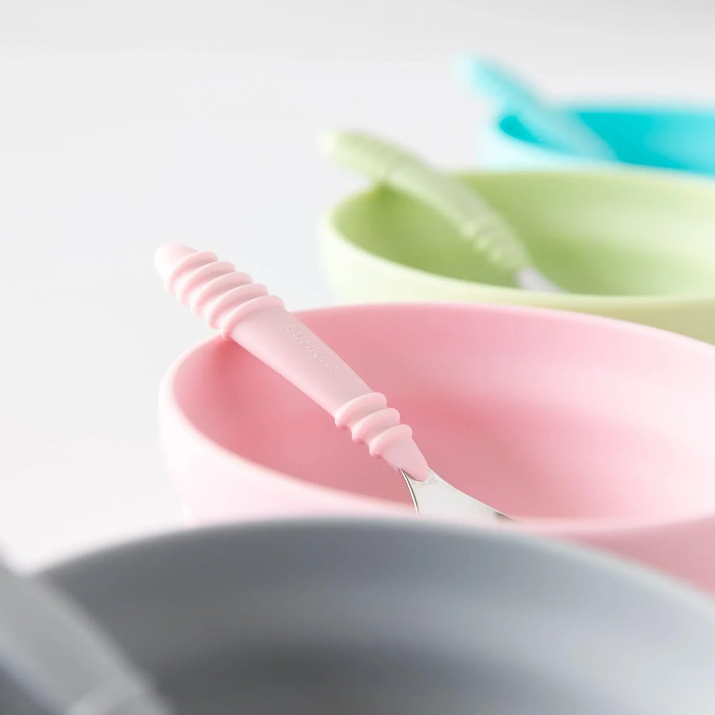 Siliconen grip kom: roze