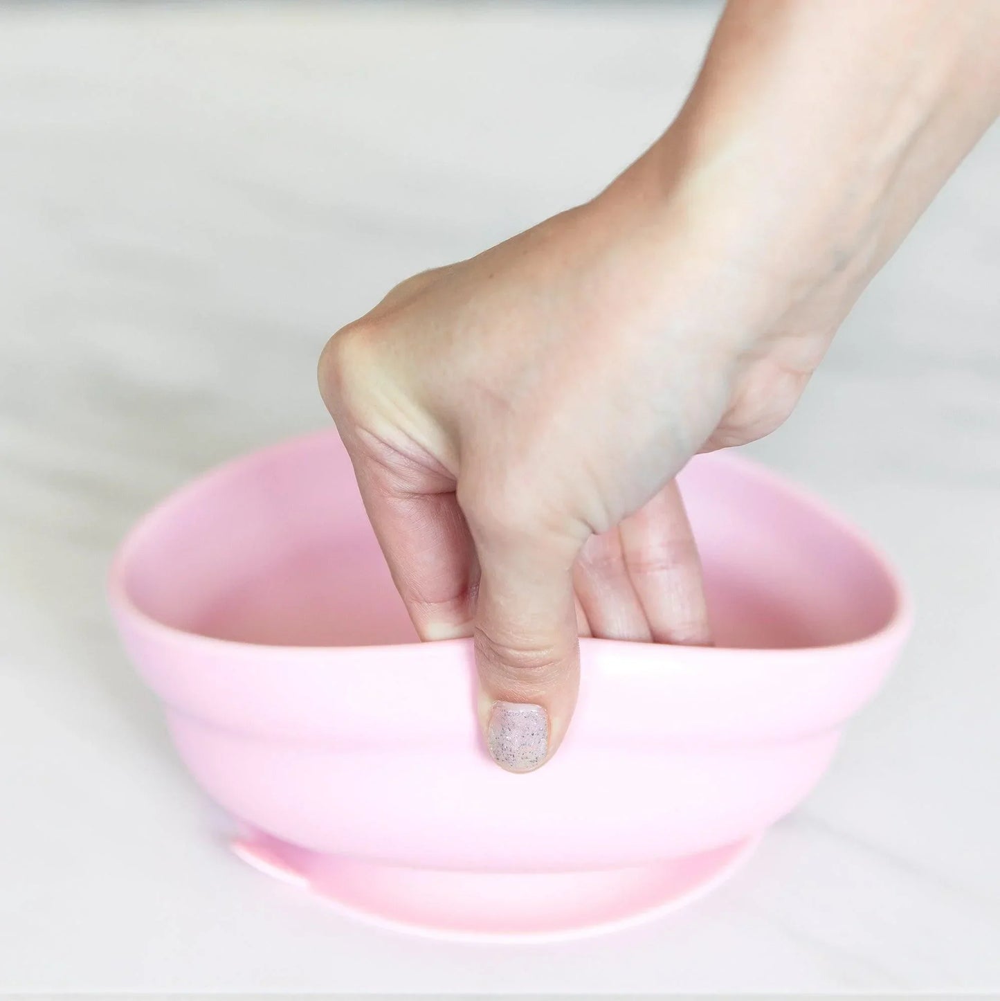 Siliconen grip kom: roze
