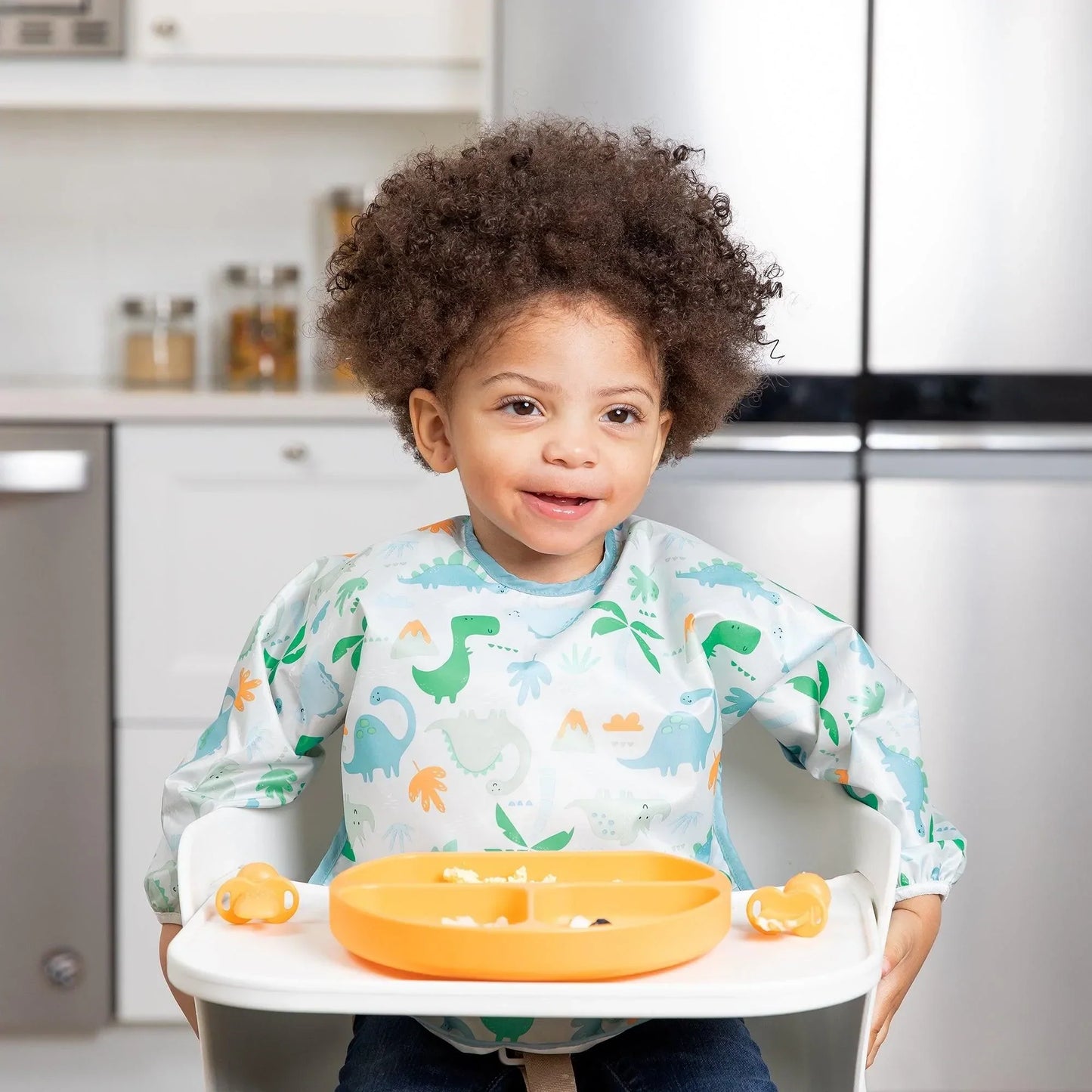 Silicone Grip Dish: Tangerine