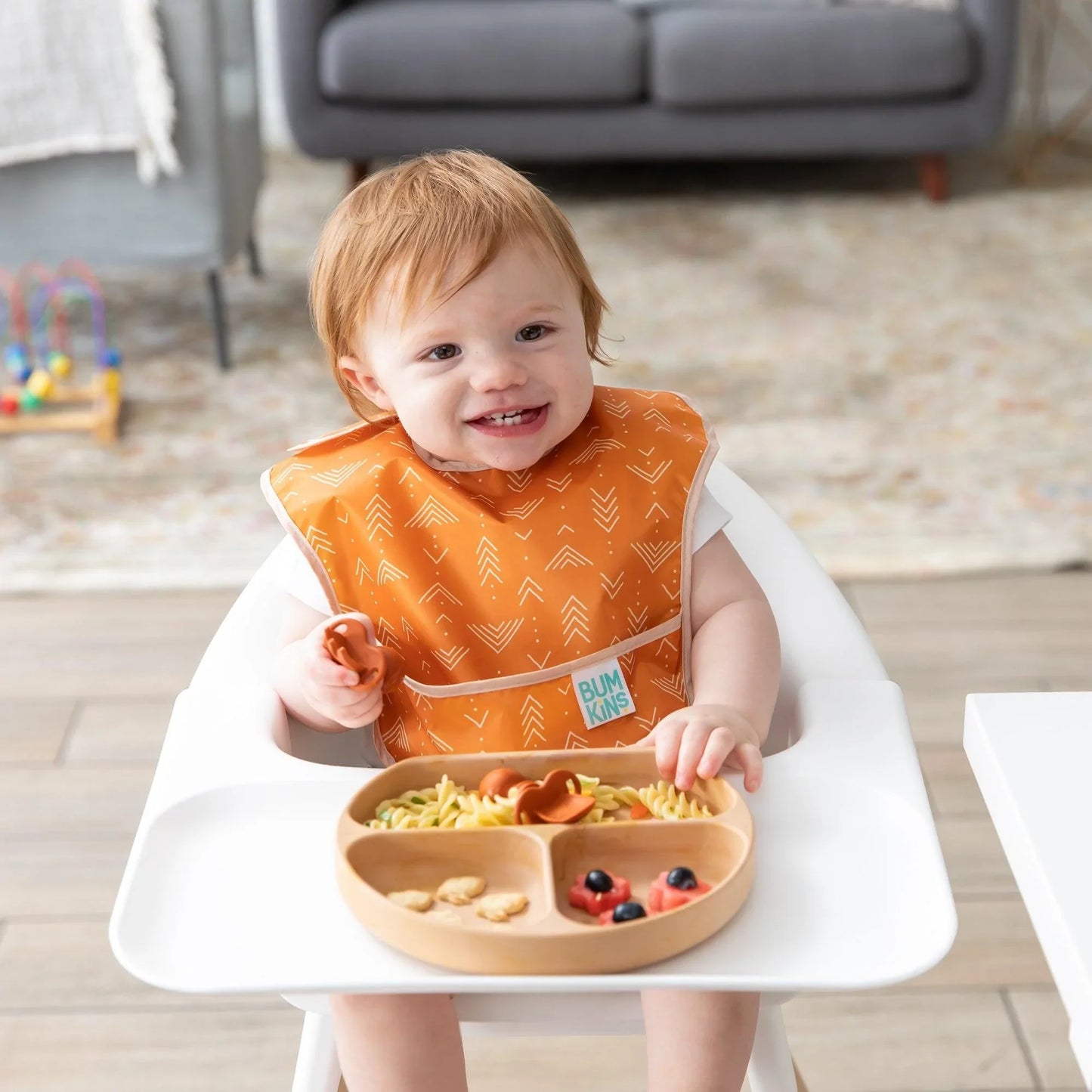 Silicone Grip Dish: Wood Grain