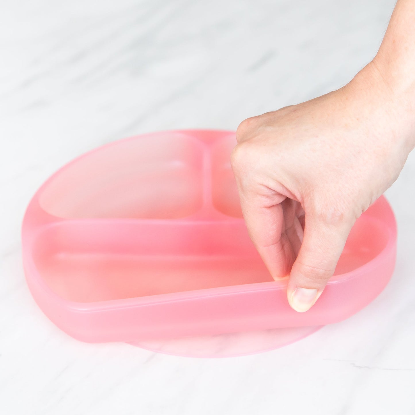 Siliconen gripschaal: roze gelei