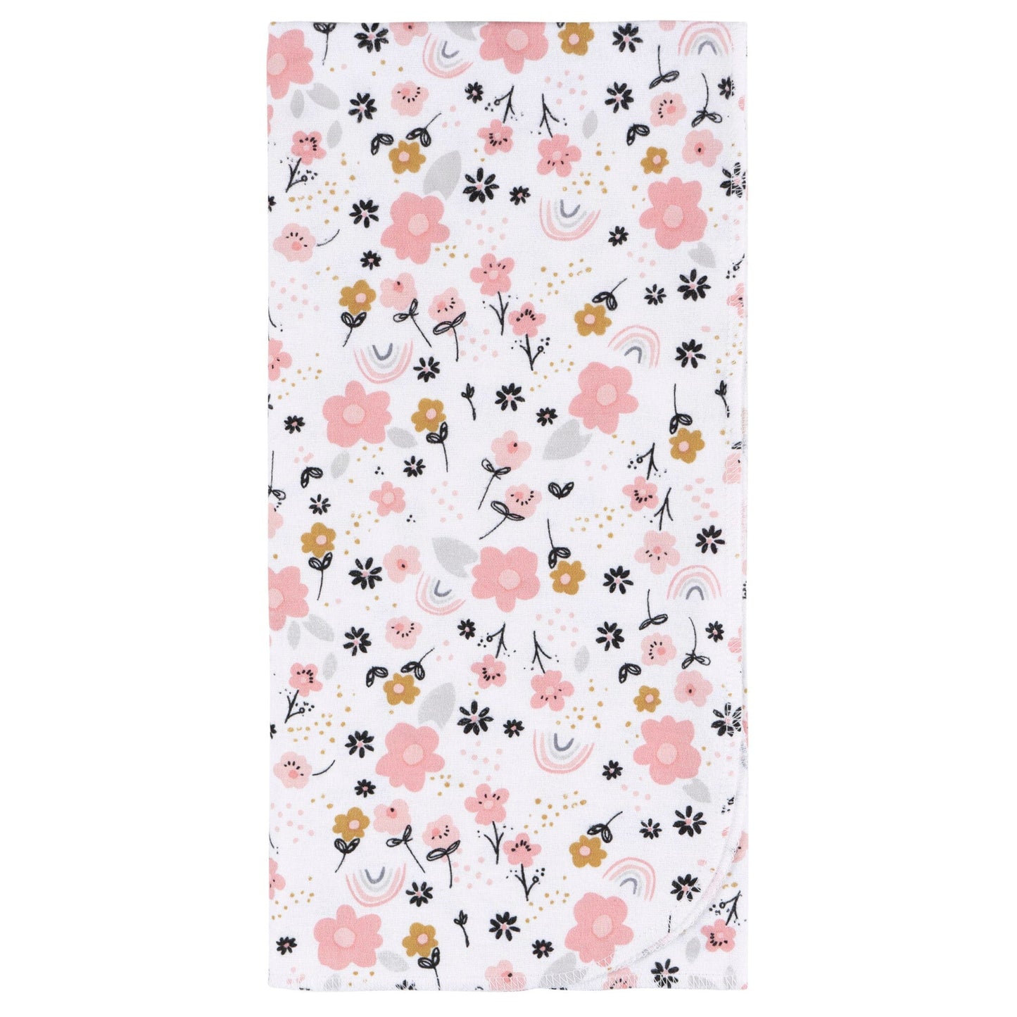 2-Pack Baby Girls Bear Flannel Blankets