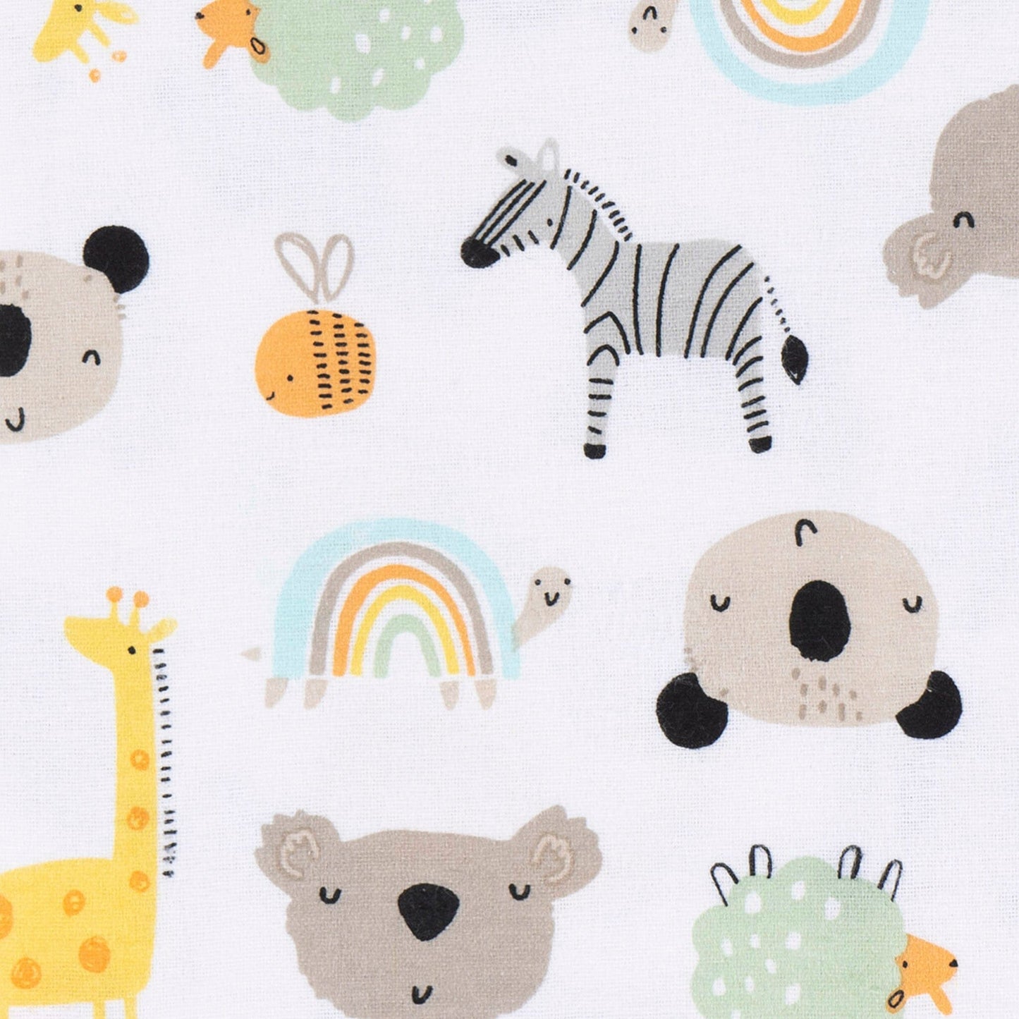 2-pack babyneutrale flanellen dekens met kleine dieren