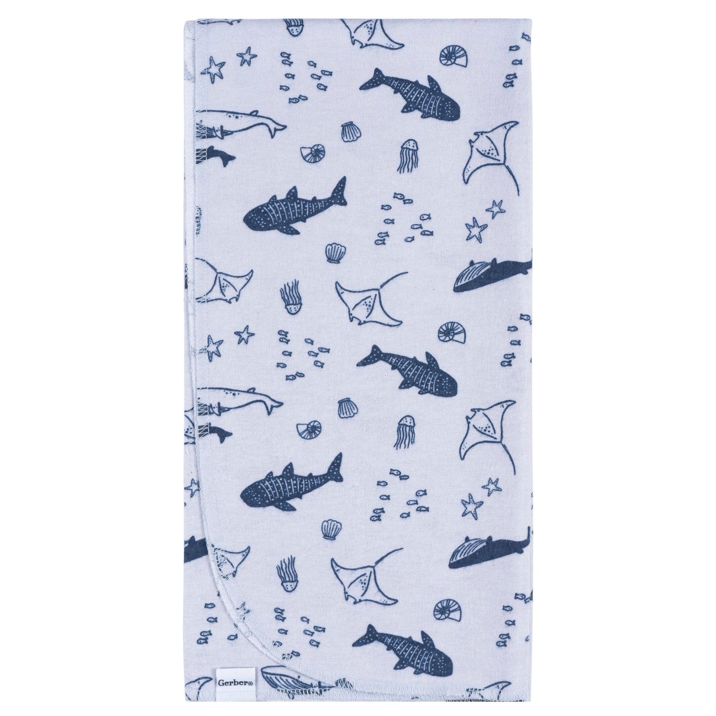 4-pack Coastal Calm flanellen dekens voor babyjongens