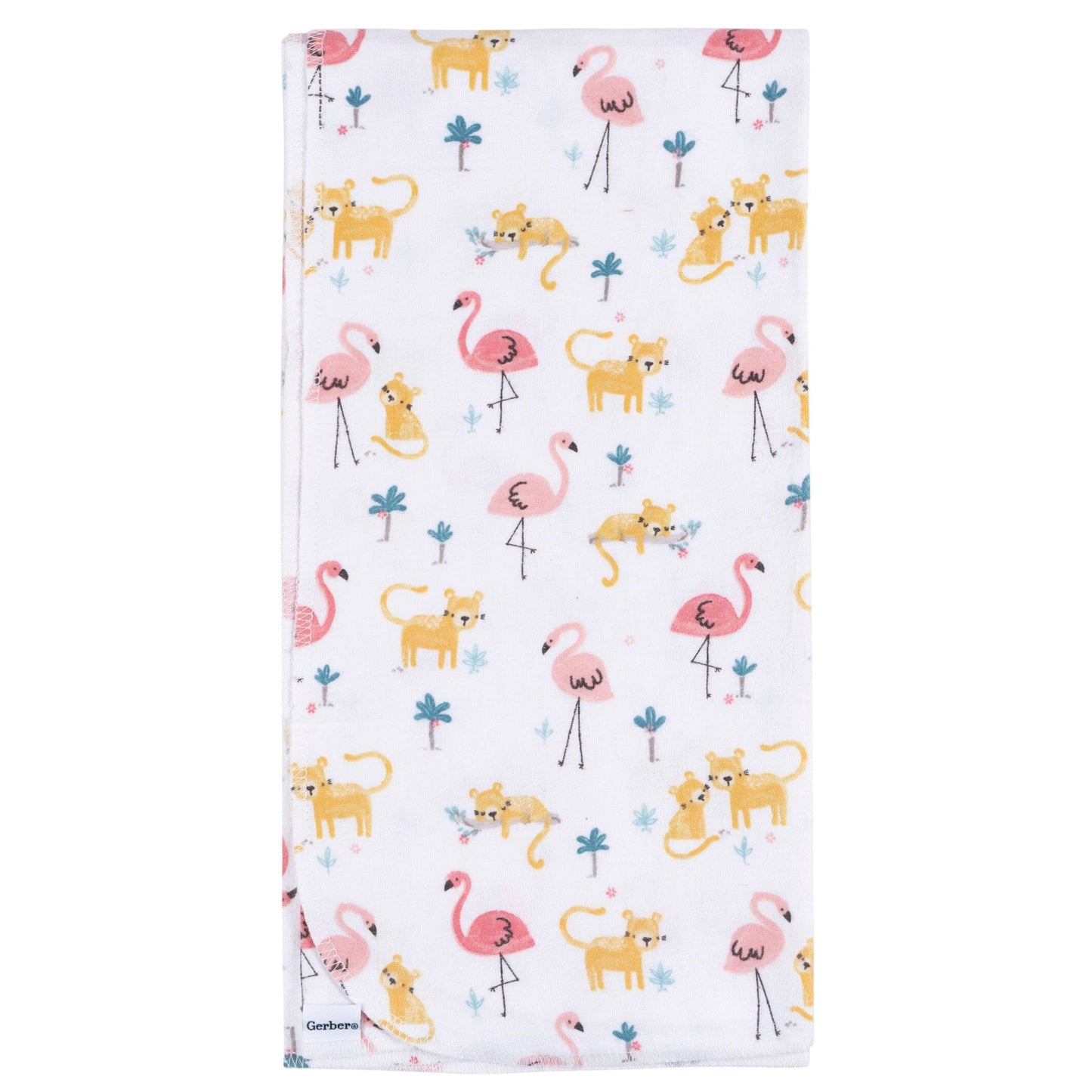 4-pack babymeisjes dierengeo flanellen dekens
