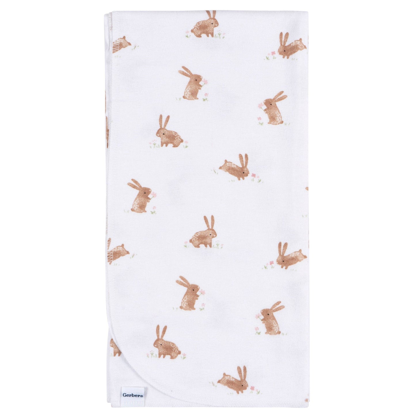 4-Pack Baby Girls Retro Floral Flannel Blankets