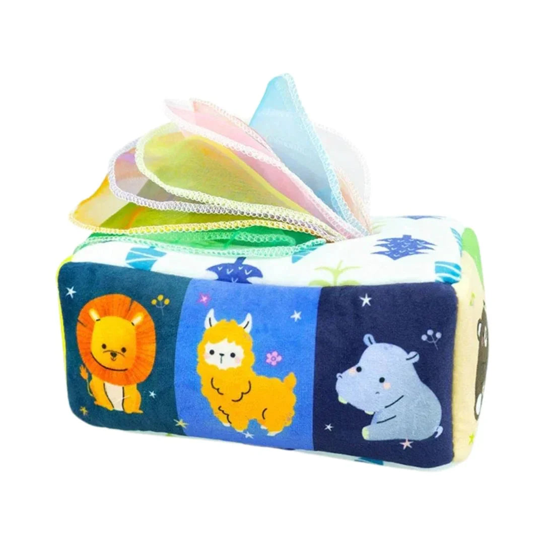 GiggleBox – Baby Tücherbox Sensorik Spielzeug 6M+