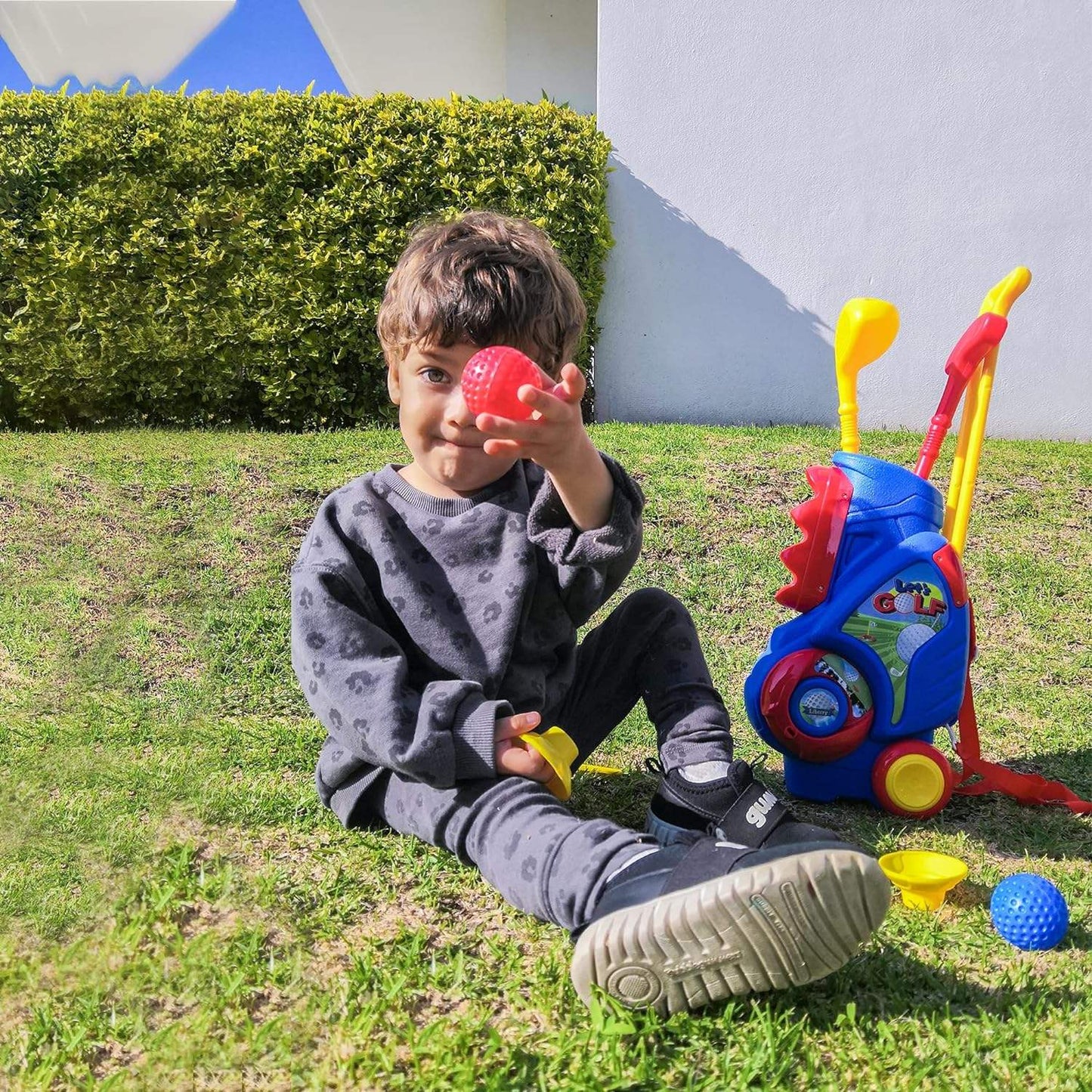 TeeChamp – Golf-Trolley-Set für Kinder ab 3 Jahren – Fördert Koordination und Aktives Spiel