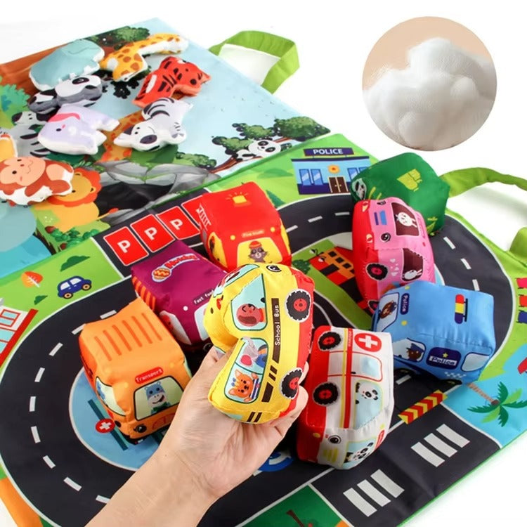 DriftVille – Faltbare Spielmatte Autos & Stadt Straßen Kinder ab 3 Jahren
