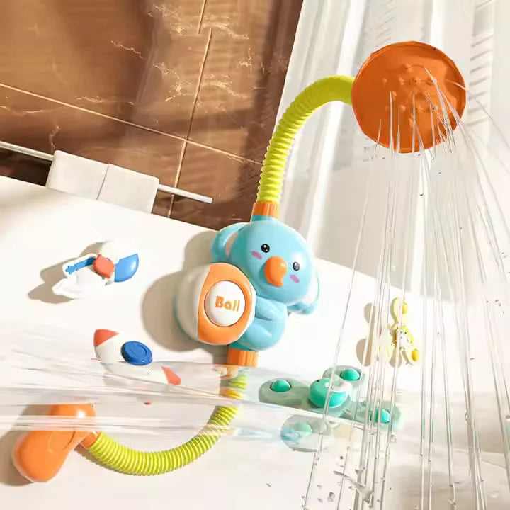 AquaEle - Elefanten-Badeduschspielzeug mit sanftem Wasserstrahl