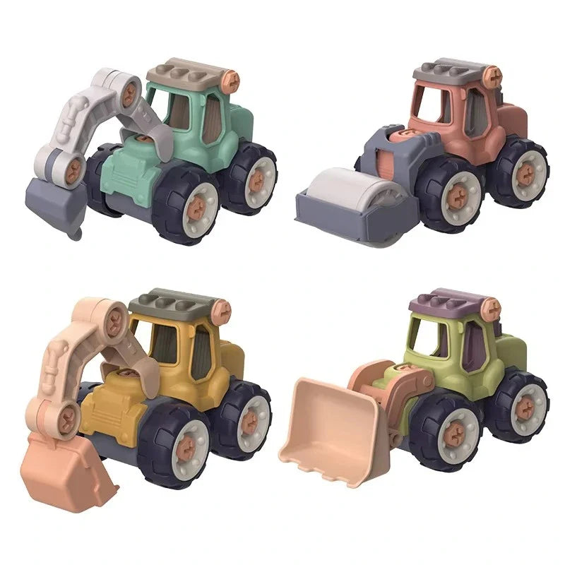 BuildCrew Mini-Ingenieurfahrzeug-Set mit Schaufel- und Lader-Spielzeug – Ab 3 Jahren