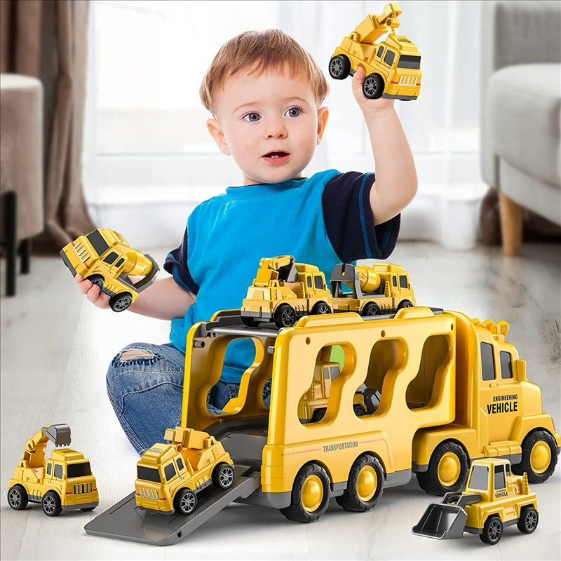 5in1 Baufahrzeug Spielset – Zum Bauen & Spielen – Ab 3 Jahren