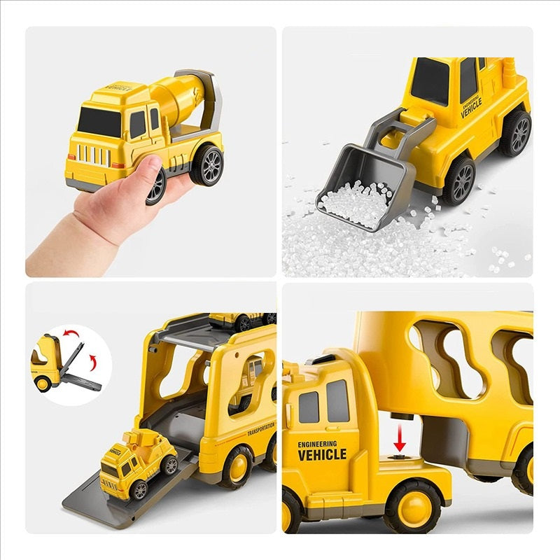 5in1 Baufahrzeug Spielset – Zum Bauen & Spielen – Ab 3 Jahren