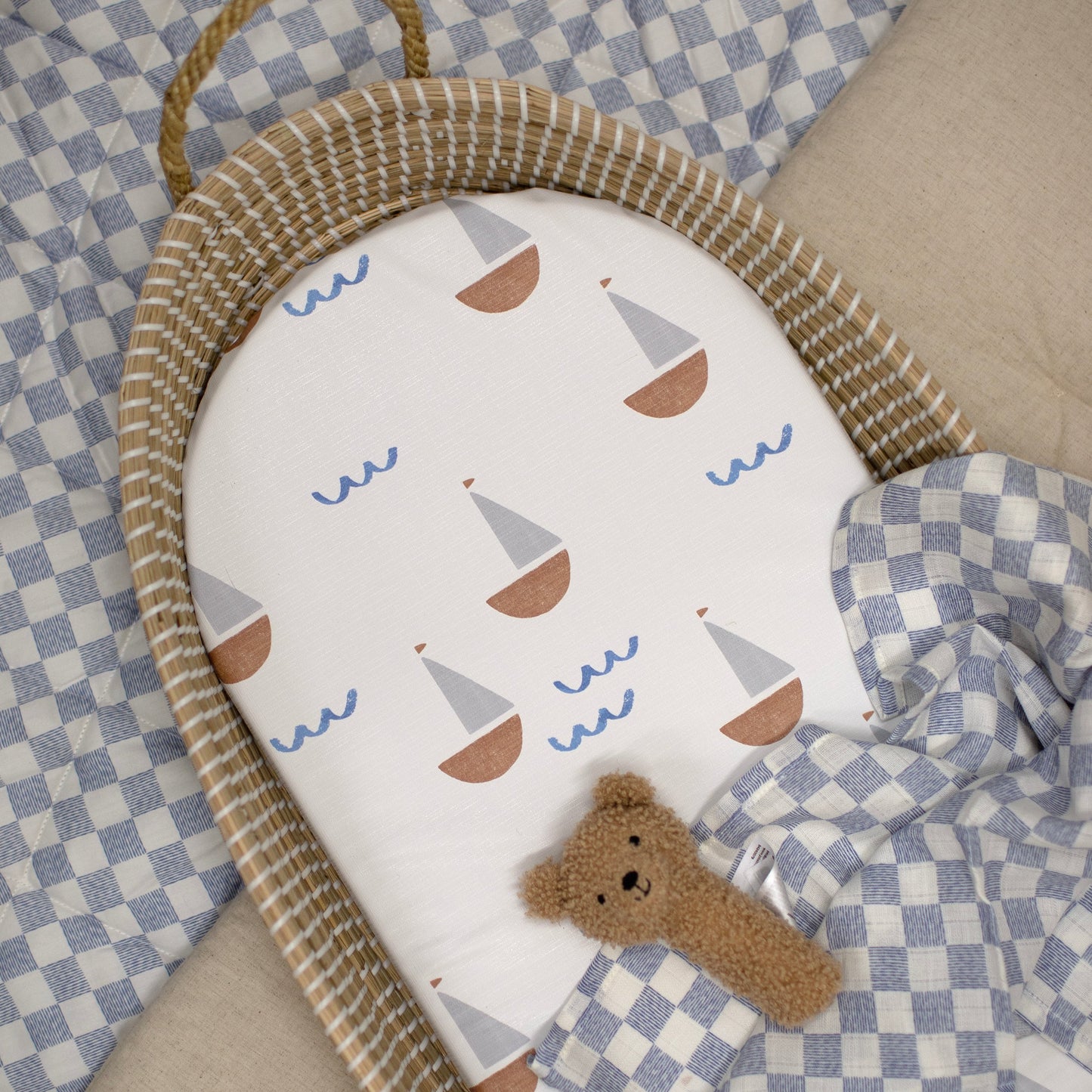 Basket Changing Mat - Sail Away