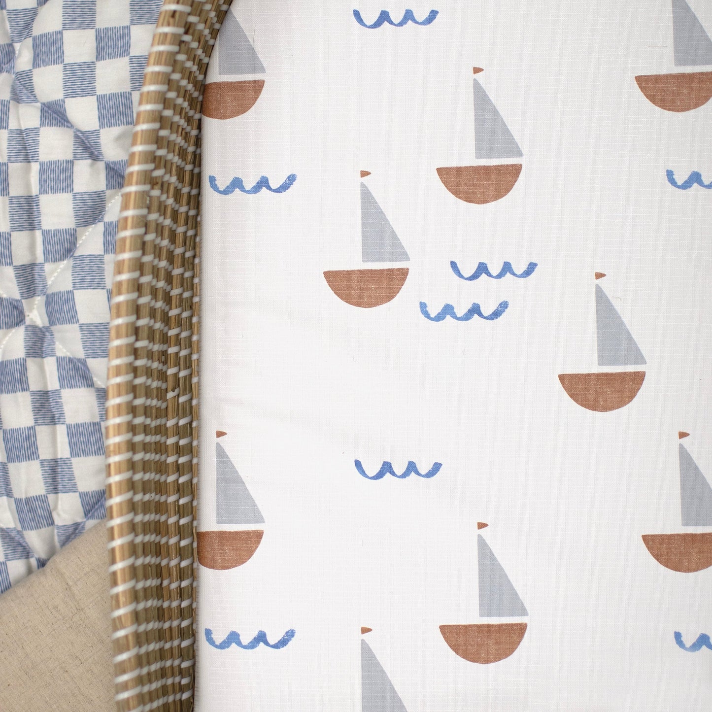 Basket Changing Mat - Sail Away