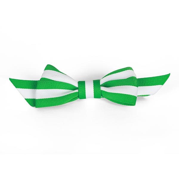 MEISJES GROENE EN WITTE HAARSPELD MET KNOOPSTRIK