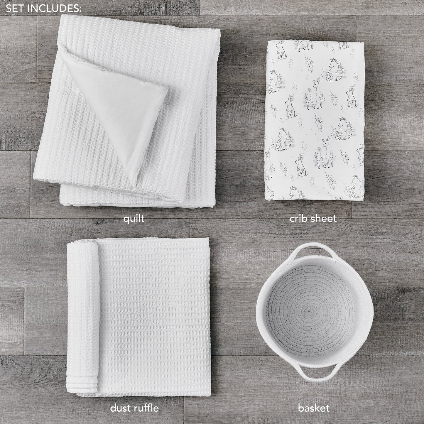 4-delige babybeddengoedset