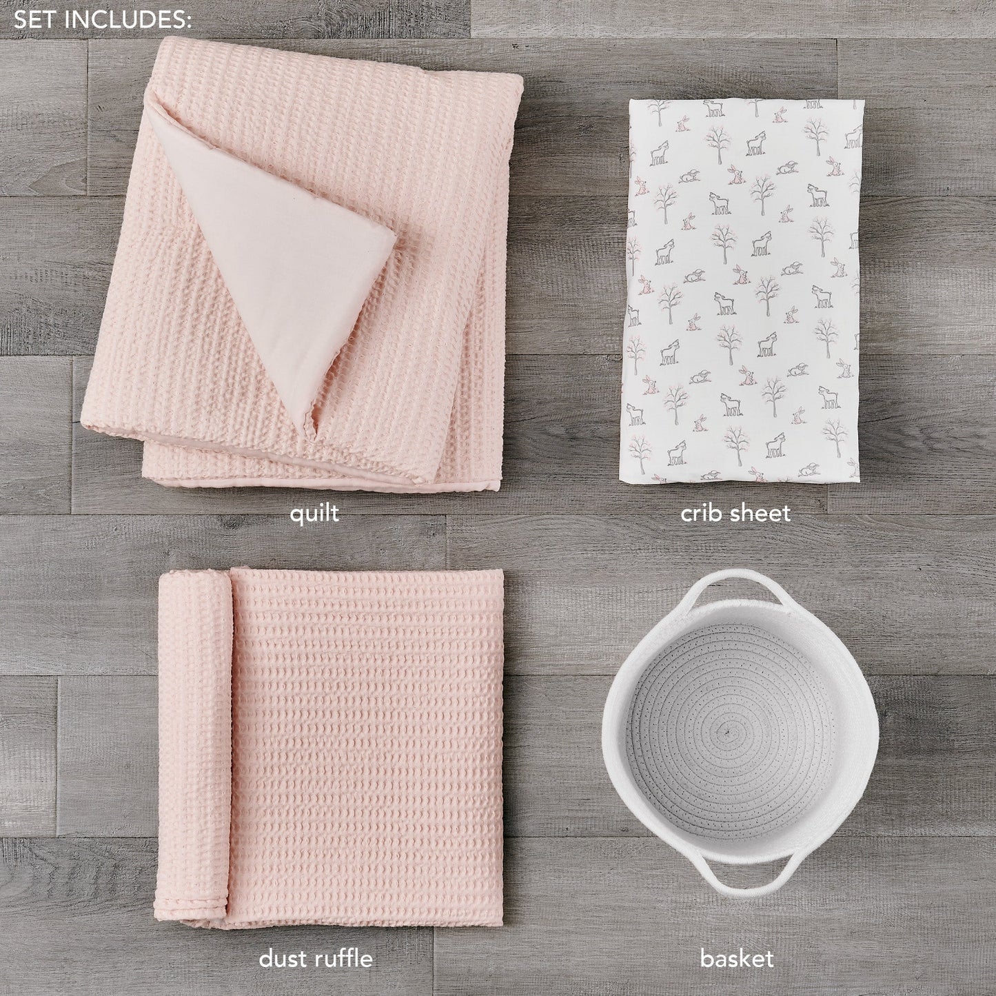 4-delige babybeddengoedset