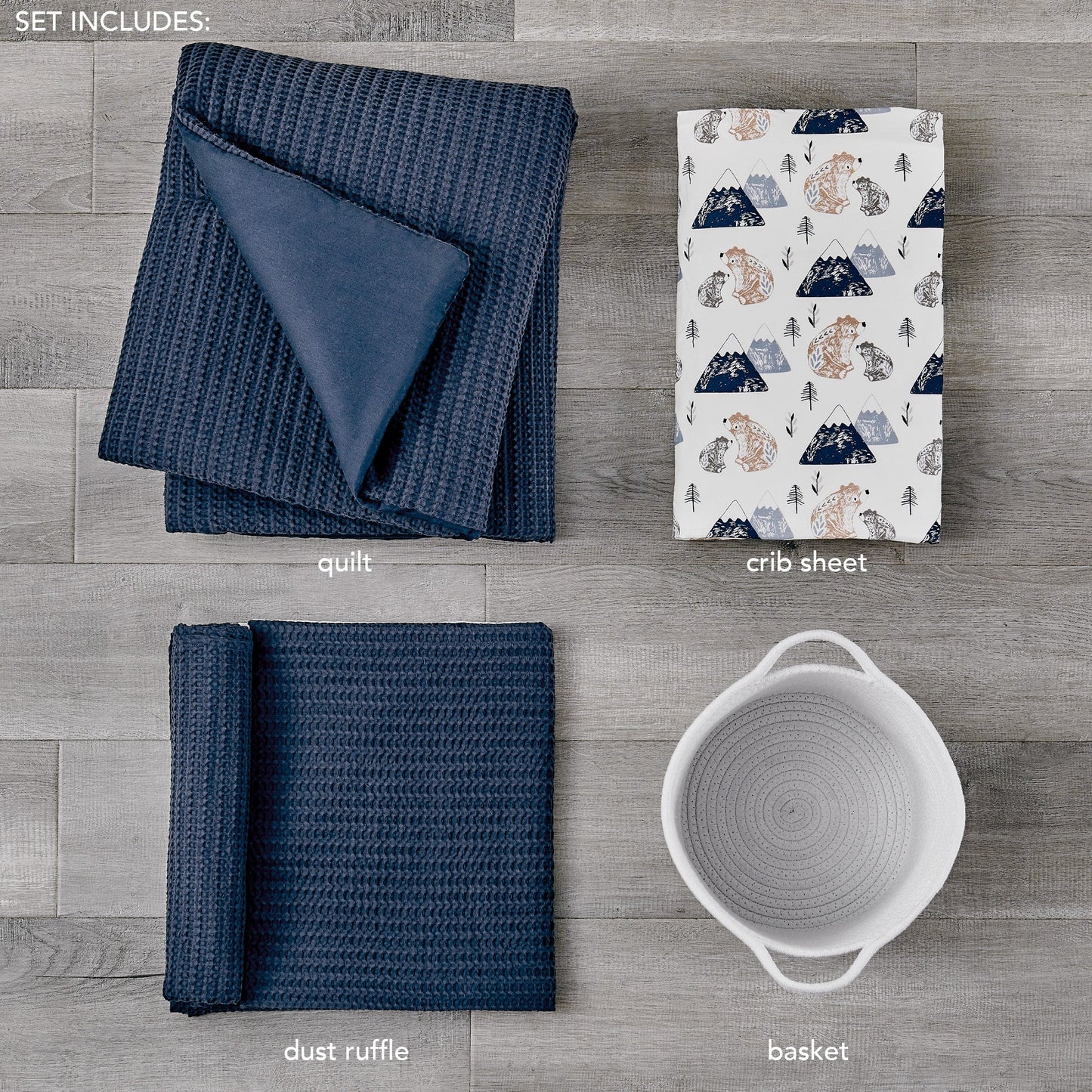 4-delige babybeddengoedset