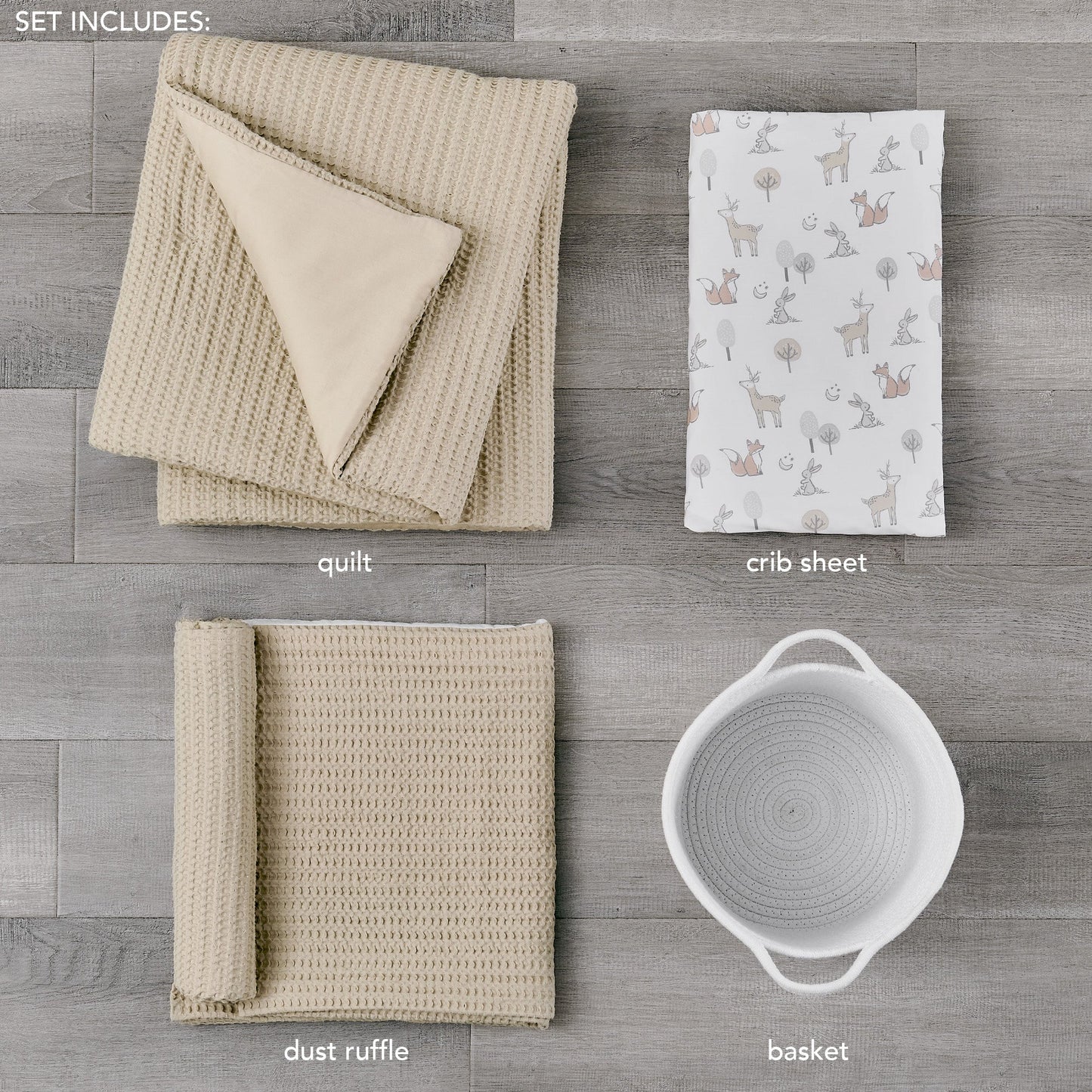 4-delige babybeddengoedset