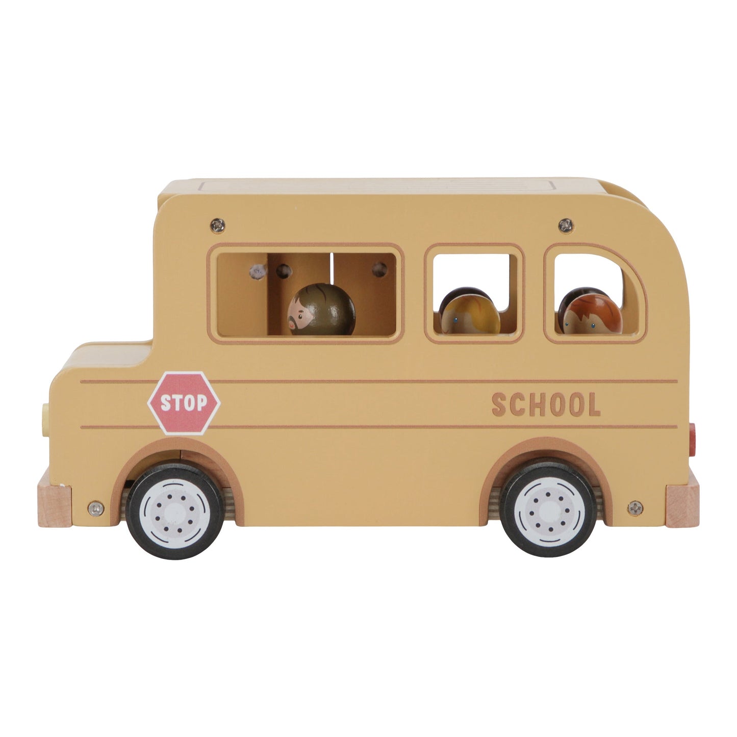 Little Dutch Wooden School Bus Playset