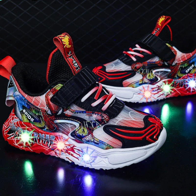 Led-licht Spiderman-bedrukte sneakers