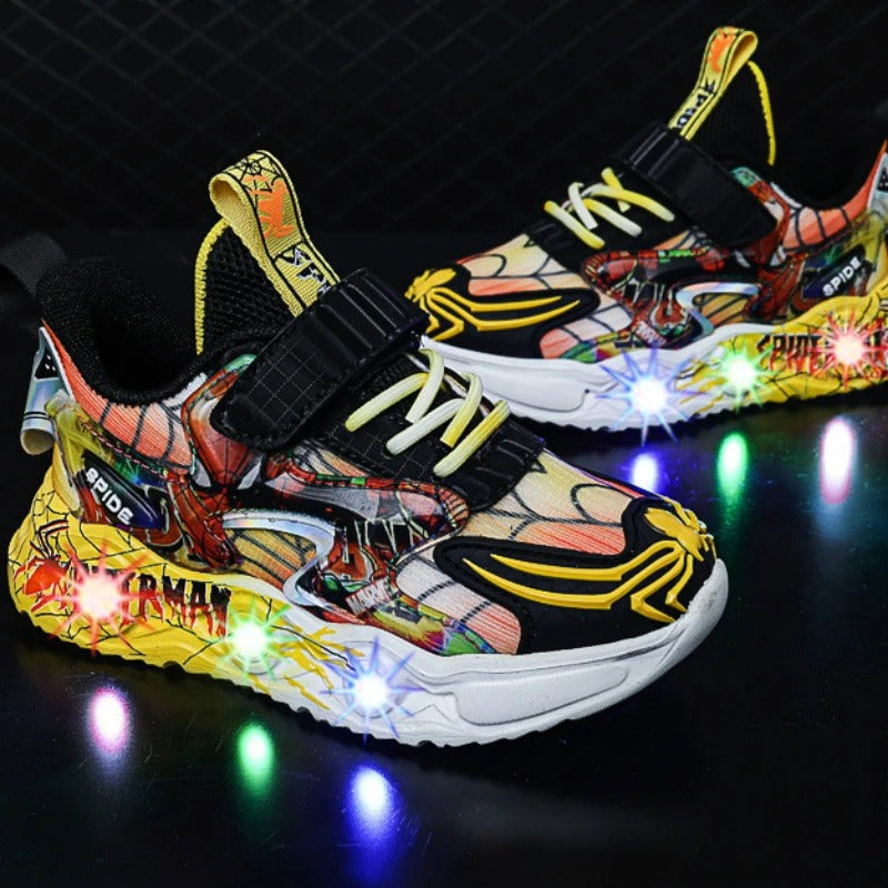 Led-licht Spiderman-bedrukte sneakers