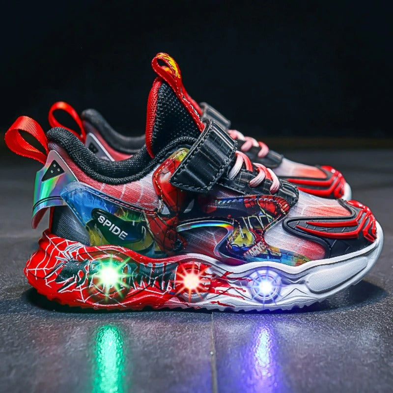 Led-licht Spiderman-bedrukte sneakers