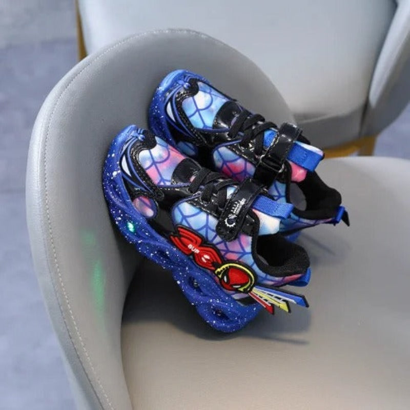 LED-licht Spiderman-print sneakers