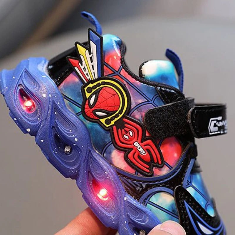 LED-licht Spiderman-print sneakers