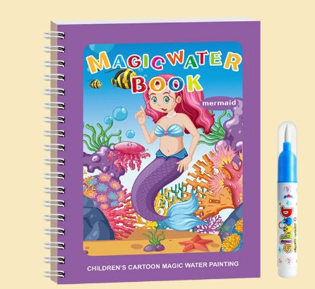 MagicDoodleBook – Wiederverwendbares Wasser-Malbuch | Montessori | Sauberer Spaß | Für Kinder von 2–5 Jahren