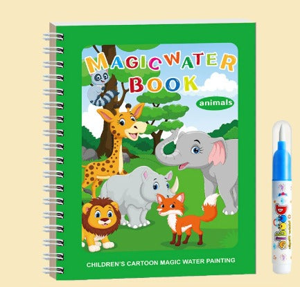 MagicDoodleBook – Wiederverwendbares Wasser-Malbuch | Montessori | Sauberer Spaß | Für Kinder von 2–5 Jahren