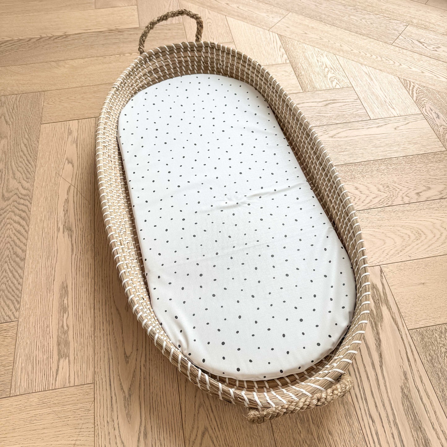 Basket Changing Mat - Monochrome Spotty